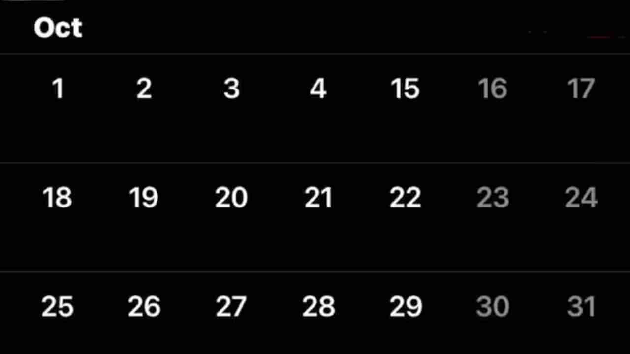 झोप उडवणारं कॅलेंडर व्हायरल... ऑक्टोबर महिना फक्त 20 दिवसांचाच, बाकीचे दिवस गेले कुठे?; कधीचं आहे कॅलेंडर?