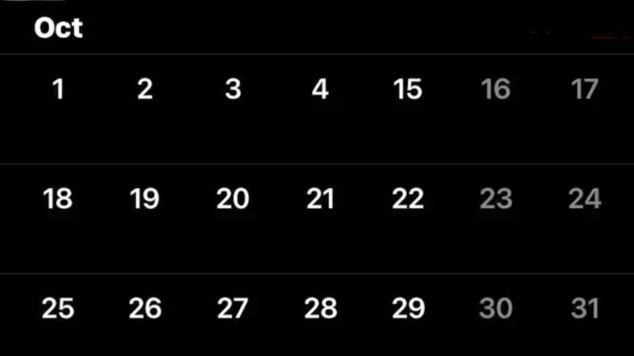 झोप उडवणारं कॅलेंडर व्हायरल... ऑक्टोबर महिना फक्त 20 दिवसांचाच, बाकीचे दिवस गेले कुठे?; कधीचं आहे कॅलेंडर?