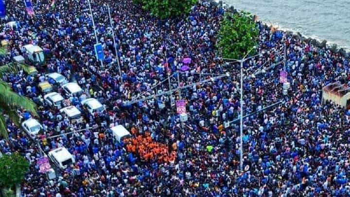T20 वर्ल्ड कप विजयी परेड : 'एवढी मोठी गर्दी पाहून हृदय...,' काय म्हणाले मरीन ड्राईव्ह पोलीस ठाण्याचे पोलिस T20 वर्ल्ड कप विजयी परेड : 'एवढी मोठी गर्दी पाहून हृदय...,' काय म्हणाले मरीन ड्राईव्ह पोलीस ठाण्याचे पोलिस