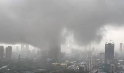 मुंबईतील पावसाळी ढंगाच्या विहंगम दृश्याचा Video व्हायरल