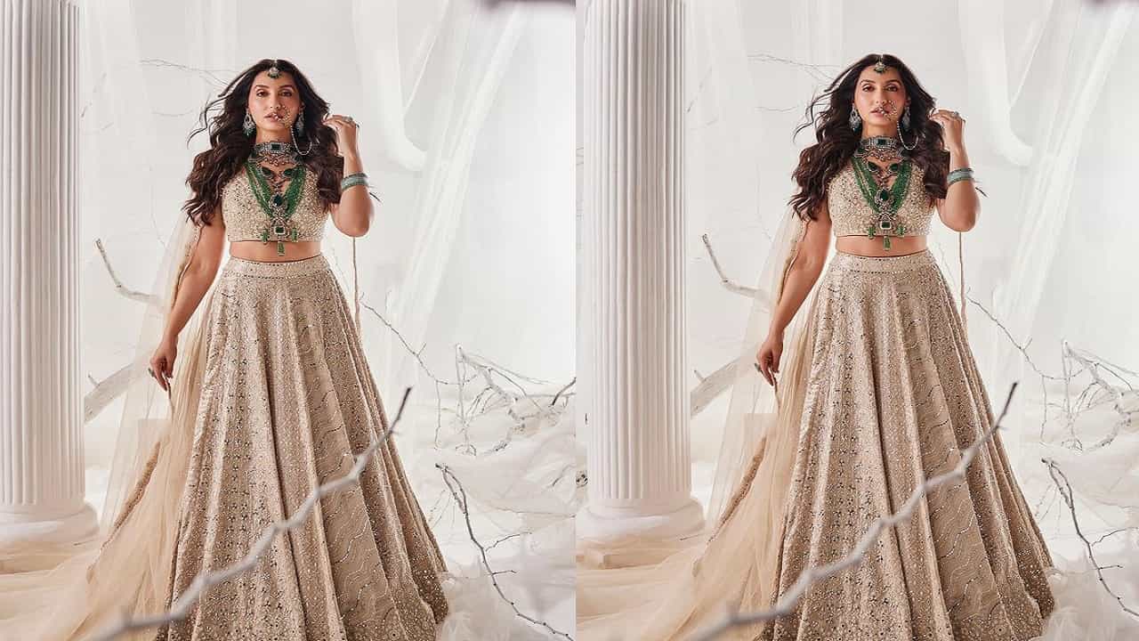 अभिनेत्री नोरा फतेही हिने काही फोटो सोशल मीडियावर पोस्ट केले आहे. पारंपरिक लूकमध्ये अभिनेत्री प्रचंड सुंदर दिसत आहे.