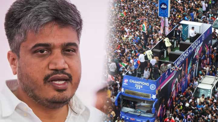 ओपन डेक बसवर टीका करणारे रोहित शर्माच्या मागे फोटोसाठी पोट धरून पळत होते, भाजप नेत्याचा टोला ओपन डेक बसवर टीका करणारे रोहित शर्माच्या मागे फोटोसाठी पोट धरून पळत होते, भाजप नेत्याचा टोला