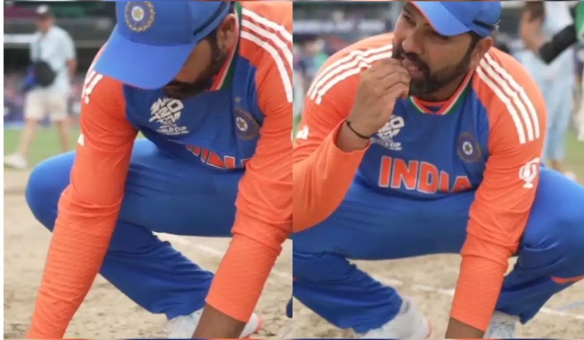 T20 वर्ल्डकप जिंकल्यानंतर रोहित शर्माने का चाखली मैदानावरची माती? हिटमॅननं केला खुलासा T20 वर्ल्डकप जिंकल्यानंतर रोहित शर्माने का चाखली मैदानावरची माती? हिटमॅननं केला खुलासा