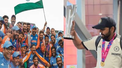 T20 World Cup Trophy : रोहितच्या हातातील वर्ल्डकप ट्रॉफीचं किती आहे वजन ? सोन्याचा किंवा चांदीचा कप कधी मिळतो माहीत आहे का ?