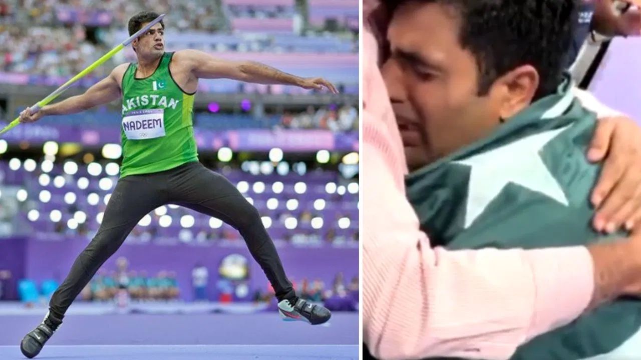 Arshad Nadeem Historic Javelin Throw: गोल्ड मेडल जिंकल्यानंतर अर्शद नदीम ढसाढसा रडला, व्हिडिओ झाला व्हायरल