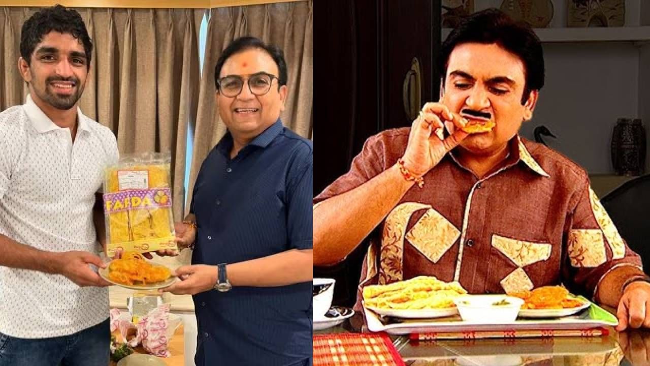 जेठालालने ऑलिम्पिक विजेता अमन सेहरावतला भेट म्हणून दिले चक्क जलेबी फाफडा, दिलीप जोशी...