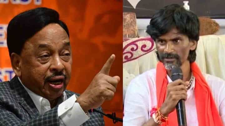 कपडे घातले काय अन् नाही घातले काय? सारखाच, तुझ्यात...; नारायण राणेंची जरांगेंवर जहरी टीका कपडे घातले काय अन् नाही घातले काय? सारखाच, तुझ्यात...; नारायण राणेंची जरांगेंवर जहरी टीका