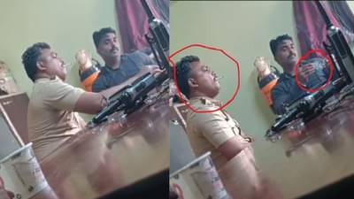 पोलीस ठाण्यात रंगला जुगाराचा डाव, वर्दीवरील पोलिसांचे धुम्रपान...व्हिडिओ व्हायरल