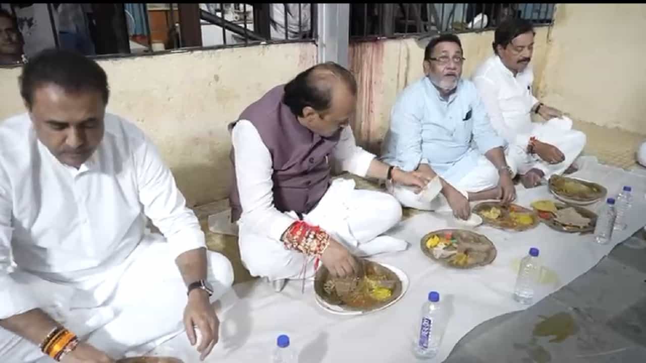 काल राहुल गांधी, आज अजित पवार... टॅक्सी चालकासोबत घेतला भोजनाचा आस्वाद