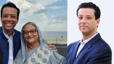 Sheikh Hasina : आजोबांची मूर्ती फोडली, आई देशातून पळाली, शेख हसीना यांच्या मुलाची पहिली प्रतिक्रिया, थेट पाकिस्तानचं नाव घेत म्हणाले...