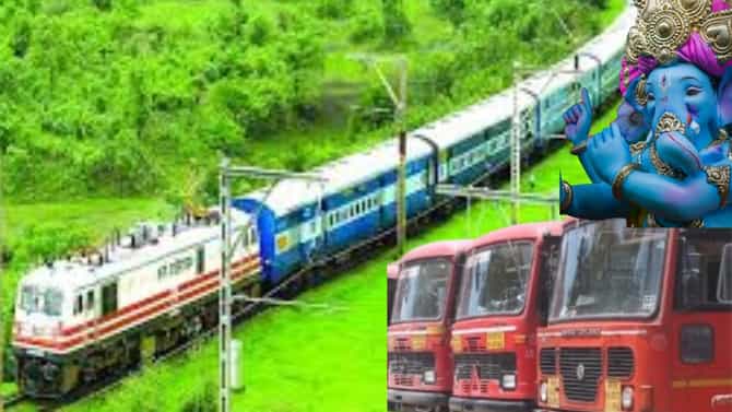 कोकणवासीयांना गणराया पावले, 278 स्पेशल रेल्वेनंतर महामंडळाकडून 4300 बसेस, एसटीत सवलतीचा प्रवास