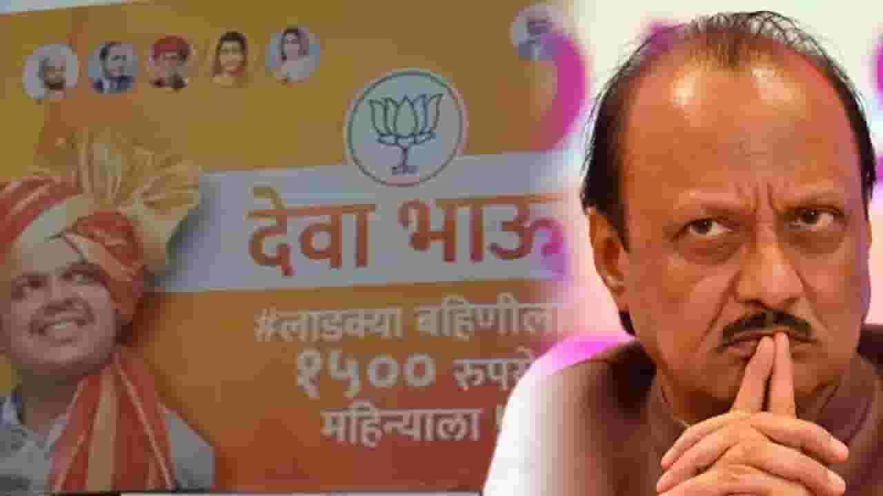 'देवा भाऊं'चे झळकले बॅनर, 'लाडकी बहीण'च्या बॅनरवर मोदी अन् शिंदेंचा चेहरा पण दादांचा फोटो गायब