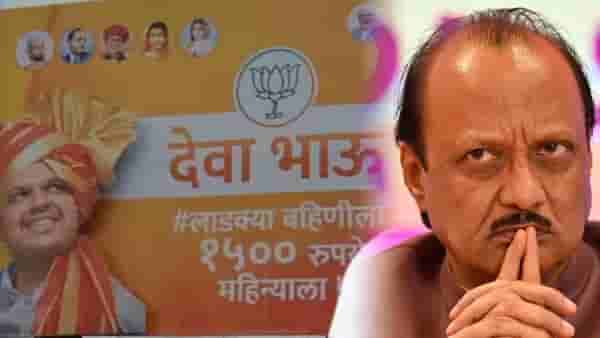 ‘देवा भाऊं’चे झळकले बॅनर, ‘लाडकी बहीण’च्या बॅनरवर मोदी अन् शिंदेंचा चेहरा पण दादांचा फोटो गायब