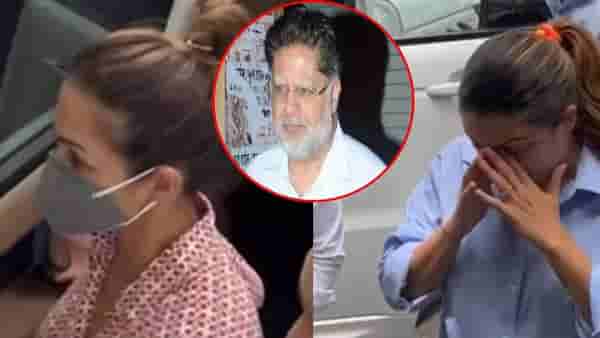Malaika Aroara Father : आभाळच कोसळलं.. वडिलांच्या मृत्यूची बातमी ऐकताच मलायका, अमृता अरोरा धावतपळत आल्या; रडतच दोघीही तोंड लपवून...