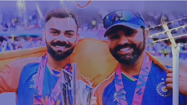 गणपती सणाचे औचित्य साधून पुणे येथील वाठार गावच्या शंकर खाटपे या क्रिकेटप्रेमीने घरगुती गणपती समोर पर्यावरण पूरक साहित्याचा वापर करून देखावा साकारला आहे
