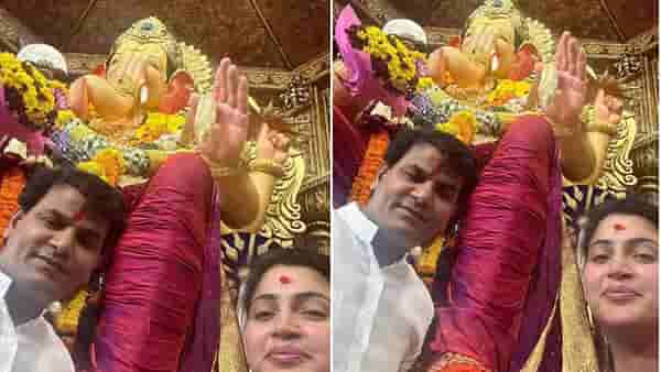 राणा दाम्पत्य लालबागच्या राजा चरणी लीन, बघा काय मागितलं नवनीत राणांनी साकडं?