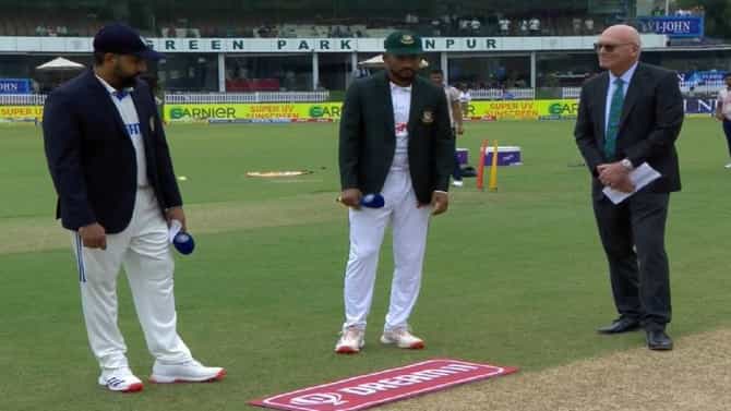 IND vs BAN 2nd Test : रोहितने जिंकला Toss, 60 वर्षांनी भारतीय कर्णधाराने असं केलं, बांगलादेशची बॅटिंग