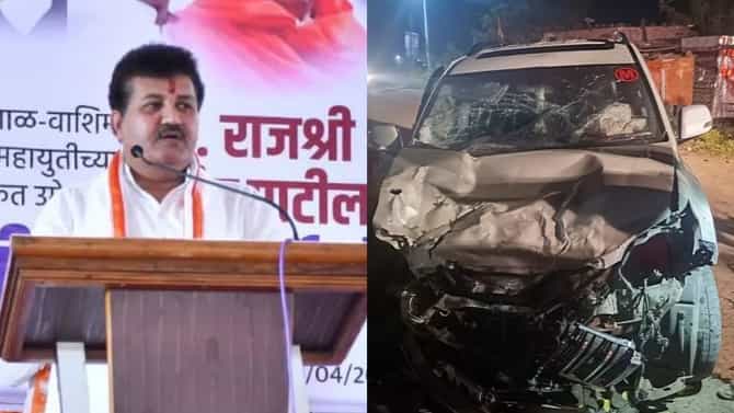 मंत्री संजय राठोड यांच्या कारला भीषण अपघात, चालक जखमी