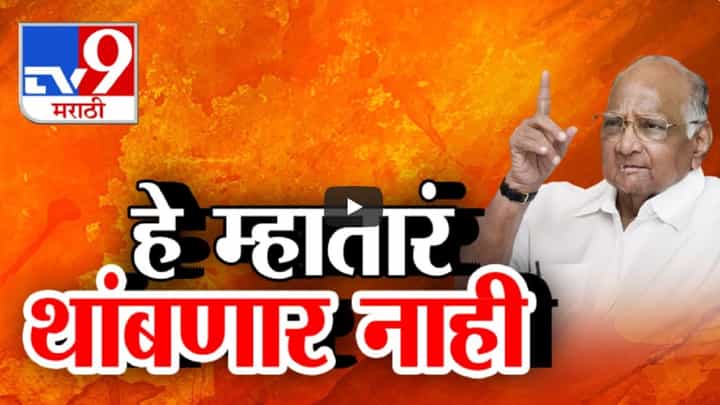 'हे म्हातारं काही थांबणार नाही...', शरद पवार यांची भरसभेत विरोधकांवर टोलेबाजी 'हे म्हातारं काही थांबणार नाही...', शरद पवार यांची भरसभेत विरोधकांवर टोलेबाजी