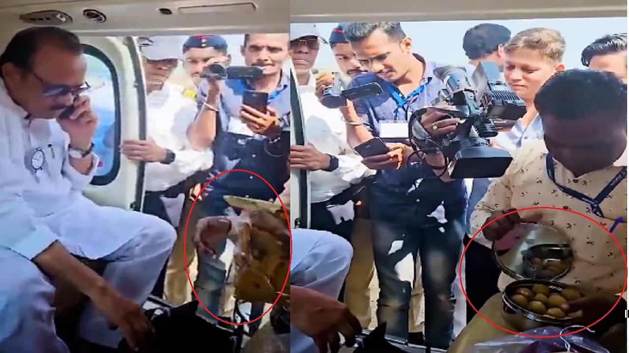 अधिकाऱ्याला म्हणाले लाडूचा डबाही उघड; अजितदादांच्या हेलिकॉप्टरची तपासणी, बॅगेत सापडली चकली, चिवडा अन् गुलाबी जॅकेट