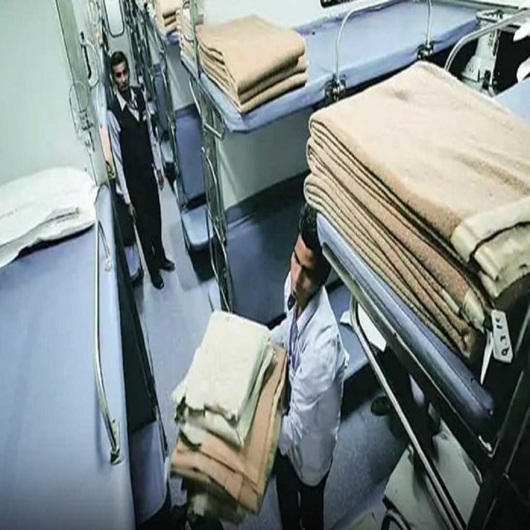 How often are the sheets and blankets used by passengers washed in the train?