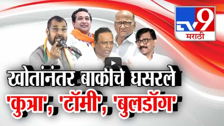 खोतांची जीभ घसरल्यानंतर राऊत, शेलार अन् राणेंची भाषाही घसरली; कुत्रा, टॉमी, बुलडॉग, डुक्कर आणि साप... खोतांची जीभ घसरल्यानंतर राऊत, शेलार अन् राणेंची भाषाही घसरली; कुत्रा, टॉमी, बुलडॉग, डुक्कर आणि साप...