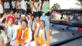ठाकरे गटाच्या गाड्यांवर दगडफेक, हिंगोलीत वातावरण तापलं