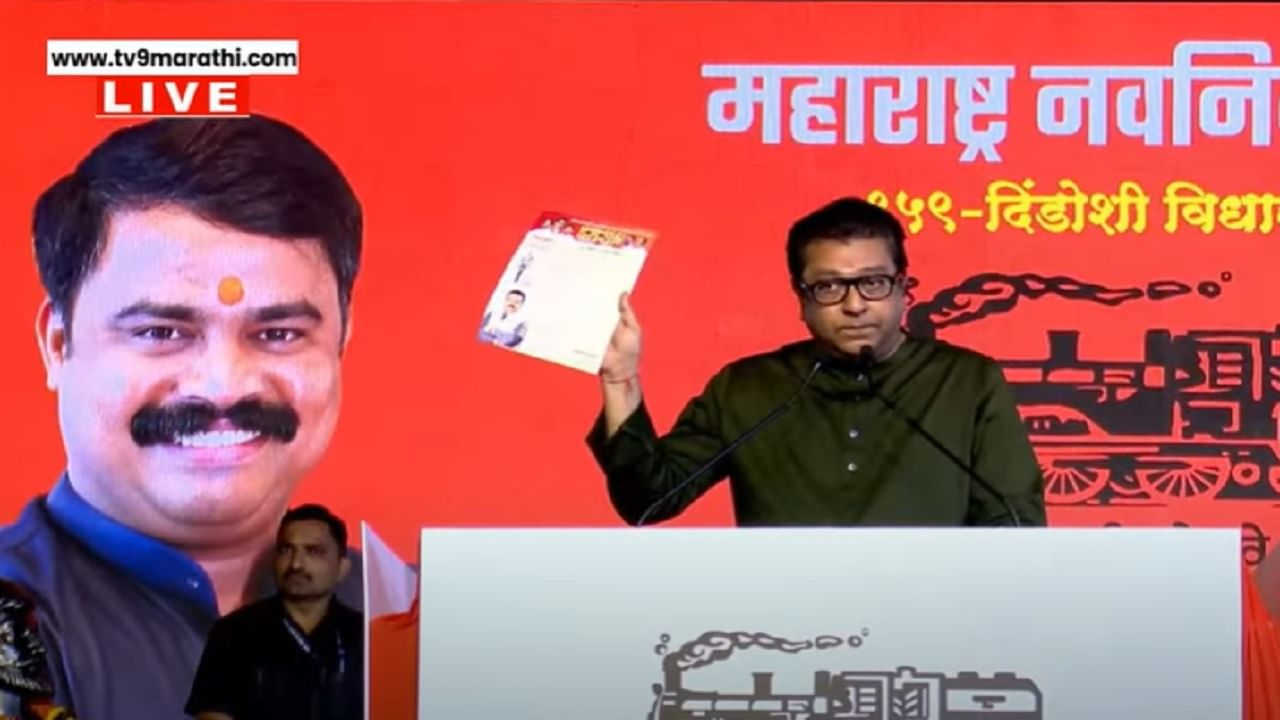 Raj Thackeray : राज ठाकरे यांनी भरसभेत दाखवलं 'उर्दू' भाषेतील 'ते' पत्र, उद्धव ठाकरे यांच्यावर संताप