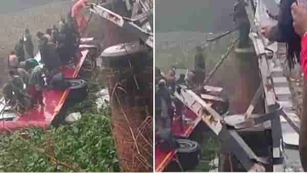 Bus Accident : भीषण अपघात, पुलावरुन थेट नाल्यात कोसळली बस, आठ प्रवाशांचा मृत्यू, चिंताजनक प्रवाशांची संख्या जास्त