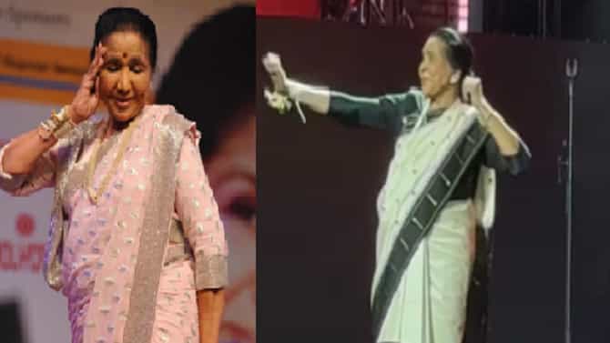 आशा भोसलेंचा 91 व्या वर्षी एनर्जेटीक परफॉर्मन्स; तौबा तौबा गाण्यावर जबरदस्त डान्स