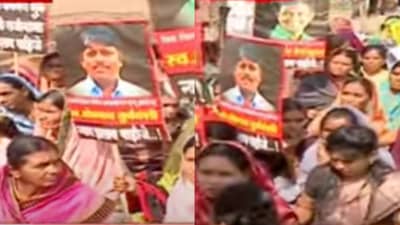 संतोष देशमुखांना न्याय द्या, धनंजय मुंडेंचा राजीनामा घ्या; बीडनंतर आता बुलढाण्यात काळा आक्रोश , हजारोंची उपस्थिती