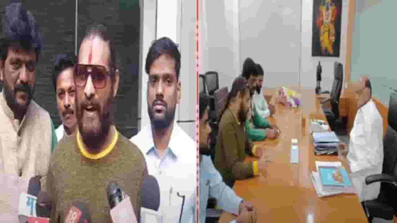 Abhijit Bichukale Video : '...मी त्यांचा श्रीकृष्ण व्हायला तयार', शरद पवारांच्या भेटीनंतर अभिजीत बिचुकलेंचं मोठं वक्तव्य