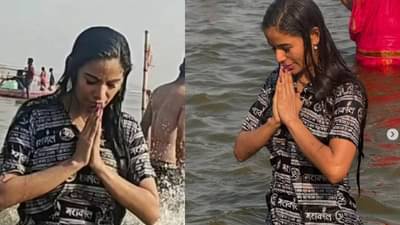 महाकुंभमध्ये पवित्र स्नान केल्यानंतर पूनम पांडे म्हणाली, माझे सर्व पाप..