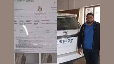 आता हेल्मेट घालून कार चालवू का? चालान फाडताच फॉर्च्युनर चालक वैतागला, तुम्हाला पण हसू नाही आवरणार