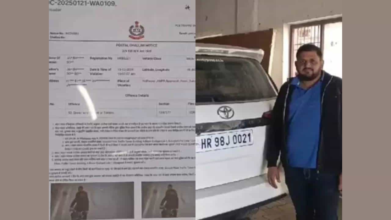 आता हेल्मेट घालून कार चालवू का? चालान फाडताच फॉर्च्युनर चालक वैतागला, तुम्हाला पण हसू नाही आवरणार