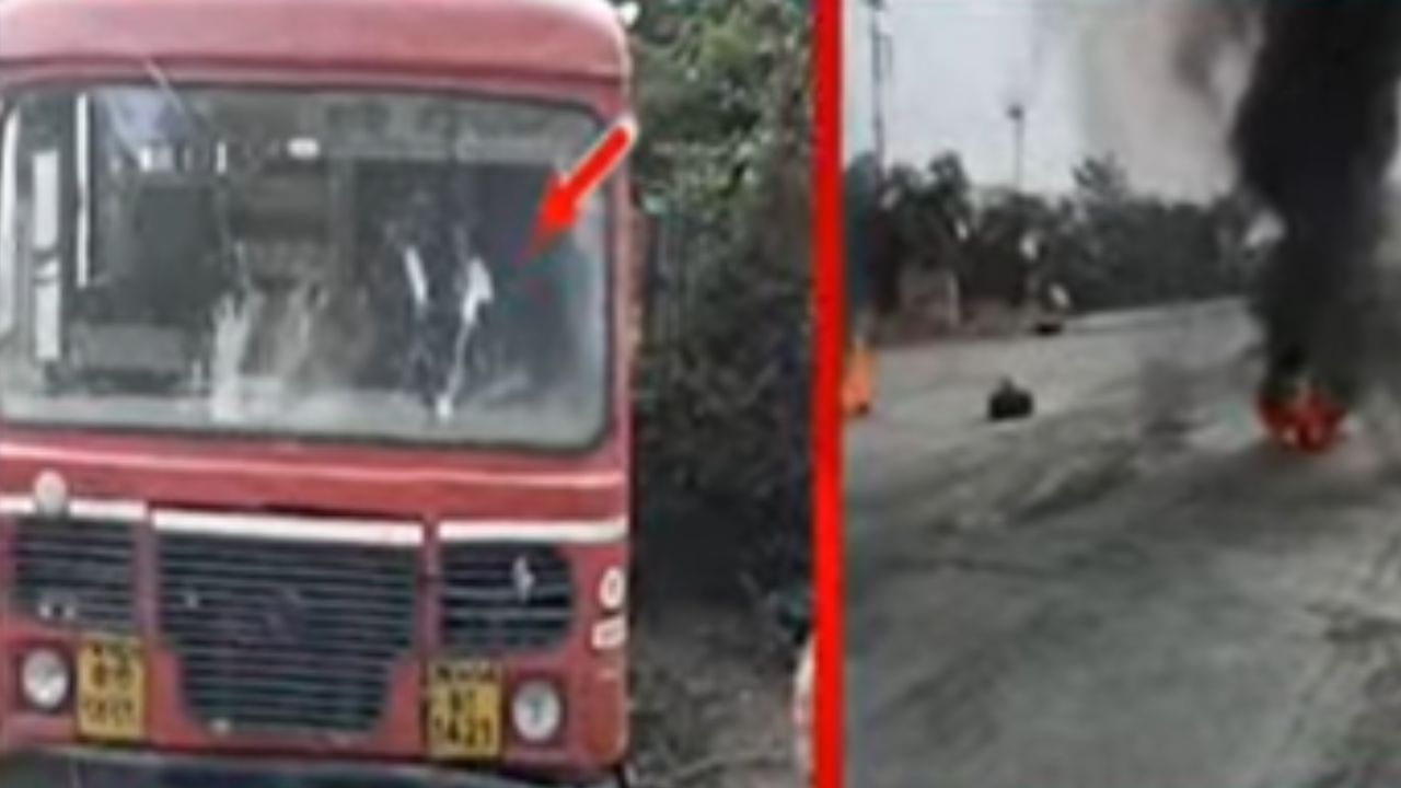 वाल्मिक कराडवर मकोका, आंदोलन पेटलं, समर्थक जीव द्यायलाही तयार; परळीत बसवर दगडफेक वाल्मिक कराडवर मकोका, आंदोलन पेटलं, समर्थक जीव द्यायलाही तयार; परळीत बसवर दगडफेक