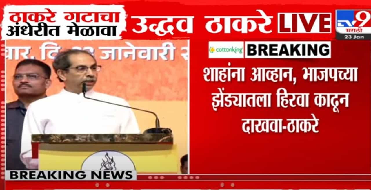 हिंमत असेल तर तुमच्या झेंड्यातील हिरवा काढून दाखवा, उद्धव ठाकरे यांचे थेट चॅलेंज