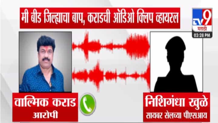 Walmik Karad Audio Clip Viral : 'मी बीड जिल्ह्याचा बाप, चिंता काय...'; वाल्मिक कराडची आणखी एक ऑडिओ क्लिप व्हायरल Walmik Karad Audio Clip Viral : 'मी बीड जिल्ह्याचा बाप, चिंता काय...'; वाल्मिक कराडची आणखी एक ऑडिओ क्लिप व्हायरल