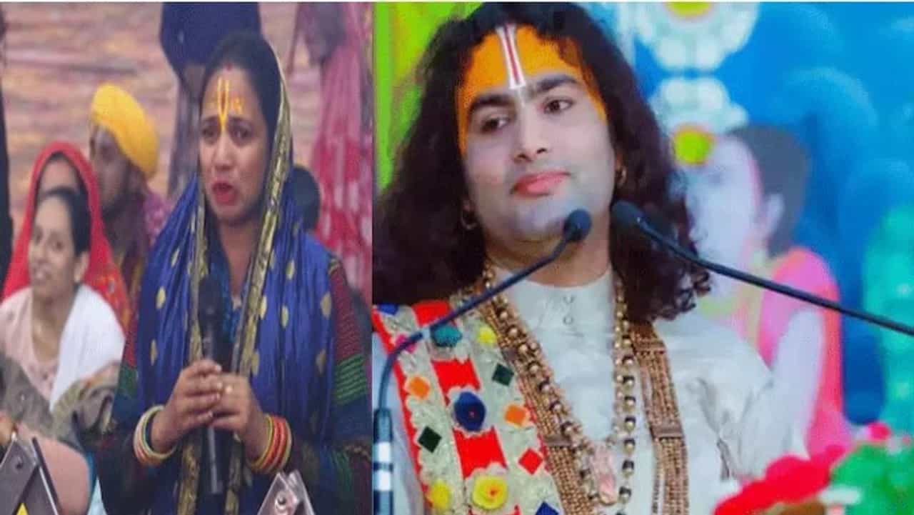 Video : तू हातोडी घेऊन जा आणि दार तोडून घरात घुस, महिलेची व्यथा ऐकून अनिरुद्धाचार्य संतापले