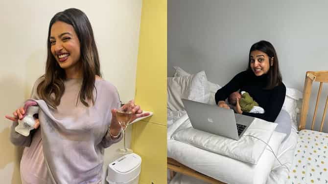 बाळाला स्तनपान करणाऱ्या राधिका आपटेच्या हातात शॅम्पेनचा ग्लास पाहून भडकले नेटकरी