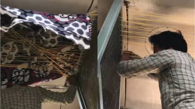 Video: ट्रेनमध्ये सीट न मिळाल्यामुळे प्रवाशाने लढवली शक्कल, जे काही केलं ते पाहून पाहात बसले लोक