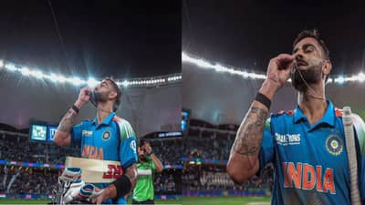 भारताच्या विजयानंतर विराटनं गळ्यातील चैन काढली अन् त्यात असलेल्या अंगठीला किस केलं, काय आहे त्यामागचं सिक्रेट?