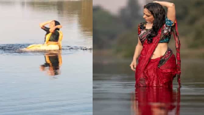 गर्द झाडी, वाहतं पाणी अन्...मराठी सेलेब्रिटी जोडप्याचा निर्सगराजासह सुंदर डान्स