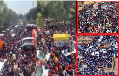 प्रयागराज पुन्हा जाम; रस्त्यावर अडकले लोकं; रेल्वेही रद्द, लहान,वृद्ध सर्वांचीच अन्न-पाण्यासाठी तळमळ