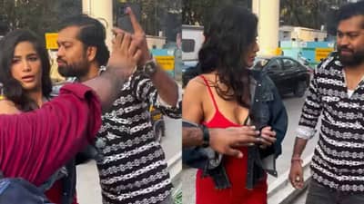 VIDEO: पूनम पांडेला भररस्त्यात जबरदस्तीने KISS करण्याचा प्रयत्न, प्रचंड घाबरलेल्या पूनमने फॅनला दिला धक्का