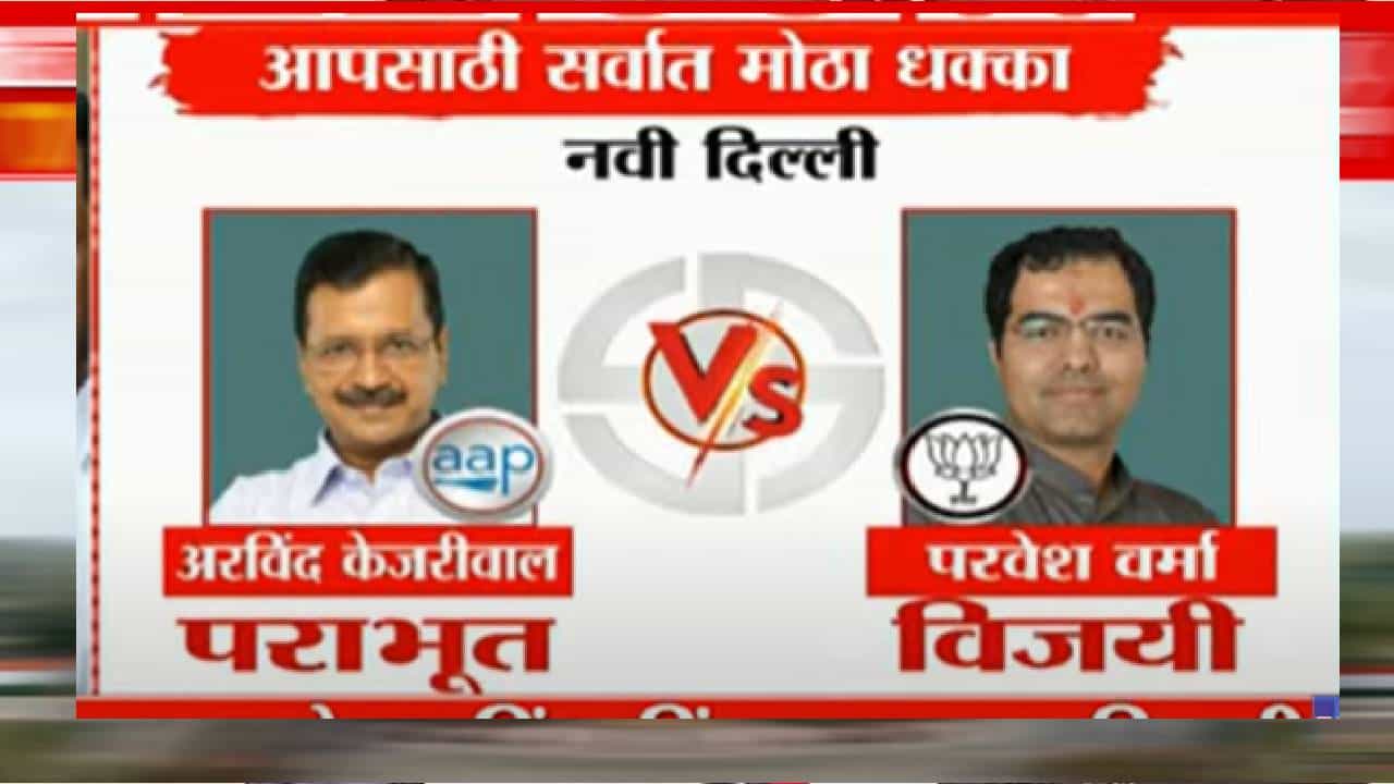 Delhi Election Result : आपसाठी मोठा धक्का, अरविंद केजरीवाल पराभूत Delhi Election Result : आपसाठी मोठा धक्का, अरविंद केजरीवाल पराभूत