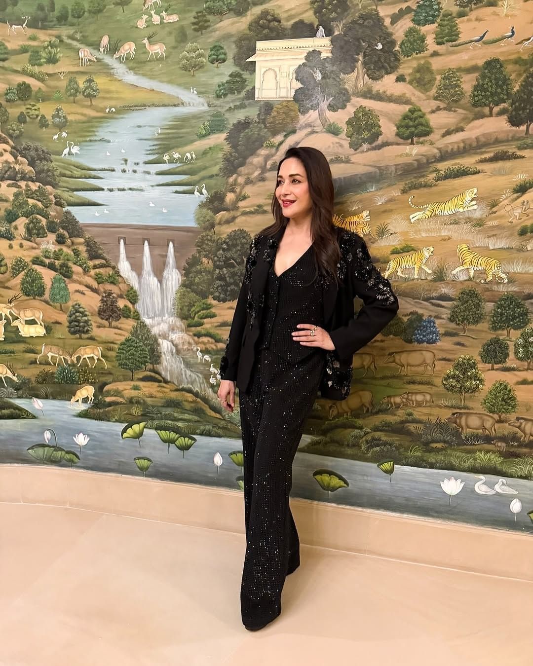 माधुरी दीक्षित हिने सूट काही फोटो पोस्ट केले आहेत. चाहत्यांना देखील अभिनेत्रीचा लूक आवडला आहे. अभिनेत्री कायम सोशल मीडियावर फोटो पोस्ट करत असते.