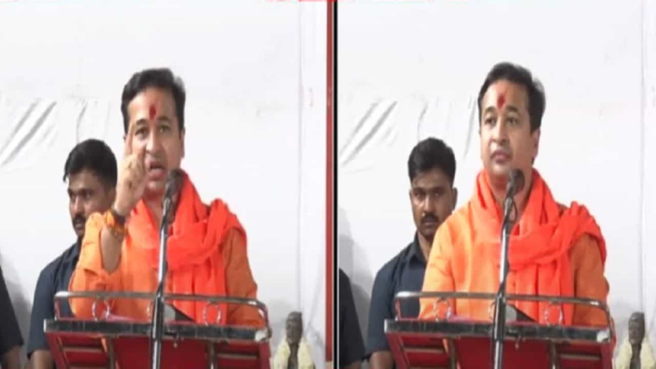 Nitesh Rane Video : 'मविआ काळात तुमचे अब्बा होते, आता मस्ती नको', नितेश राणेंचा रोख नेमका कुणावर?