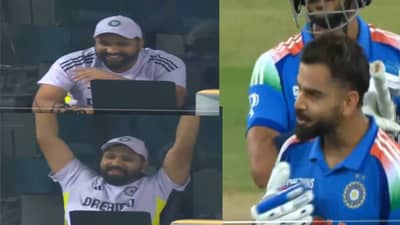 IND vs PAK: सिक्स मारून विषय संपव... ड्रेसिंग रूममधून रोहितचा इशारा आणि विराटने पूर्ण केली इच्छा , Video पाहिलात का ?