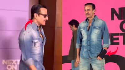 हल्ल्यानंतर सैफ अली खान पहिल्यांदाच सार्वजनिक कार्यक्रमात, मानेवरील जखमा अजूनही ताज्याच, पाहा व्हिडीओ